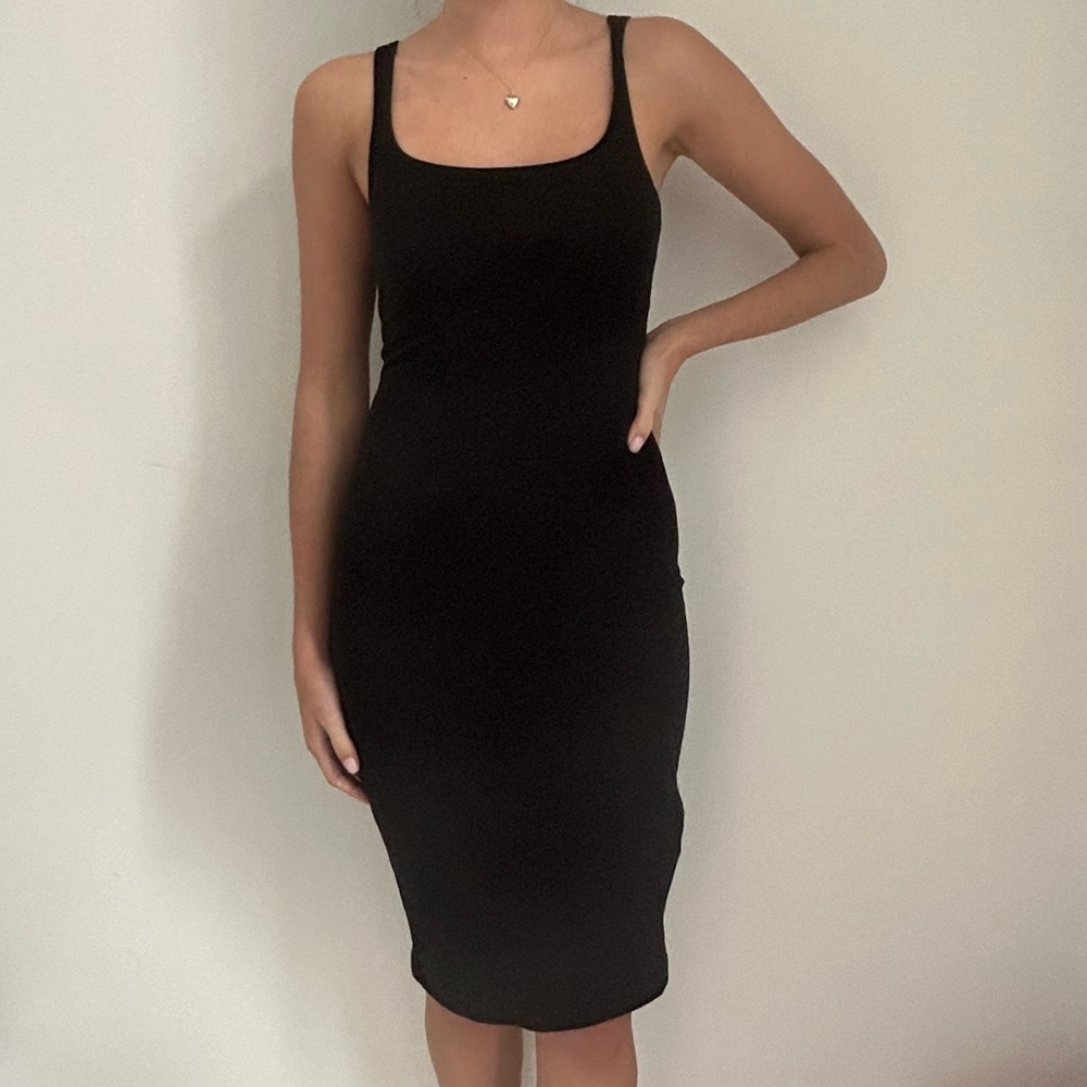 Black Tank Midi Dress / Size S *